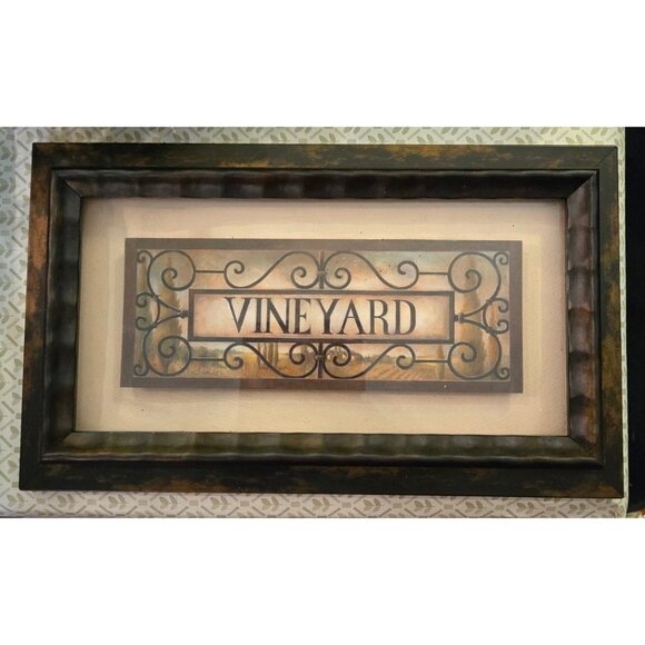 Nice Wall Mount Vineyard Art Work - Picture 1 of 2